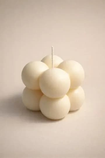 נר Bubble עטוף בטול — 2